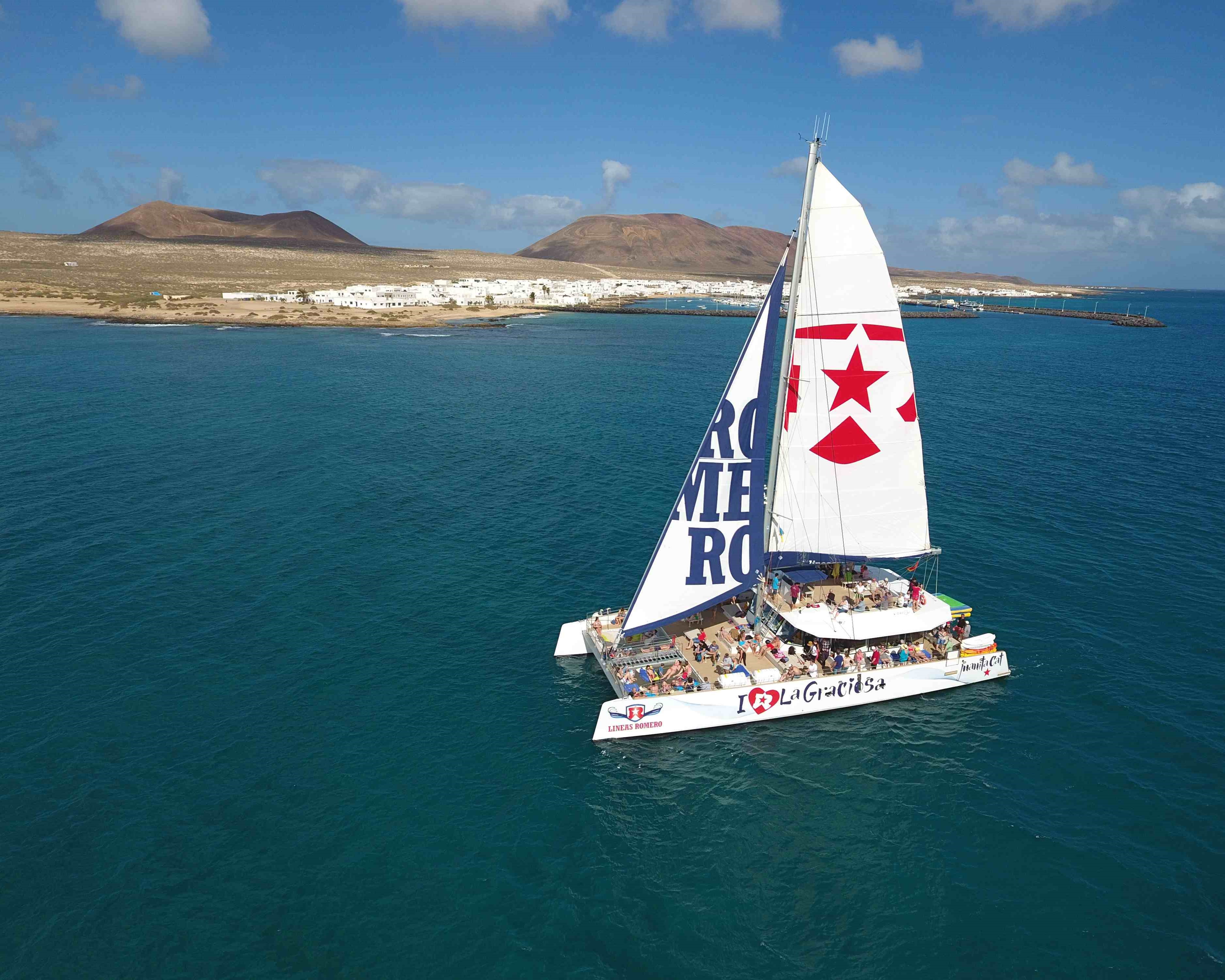 Family enjoying a catamaran sailing experience
